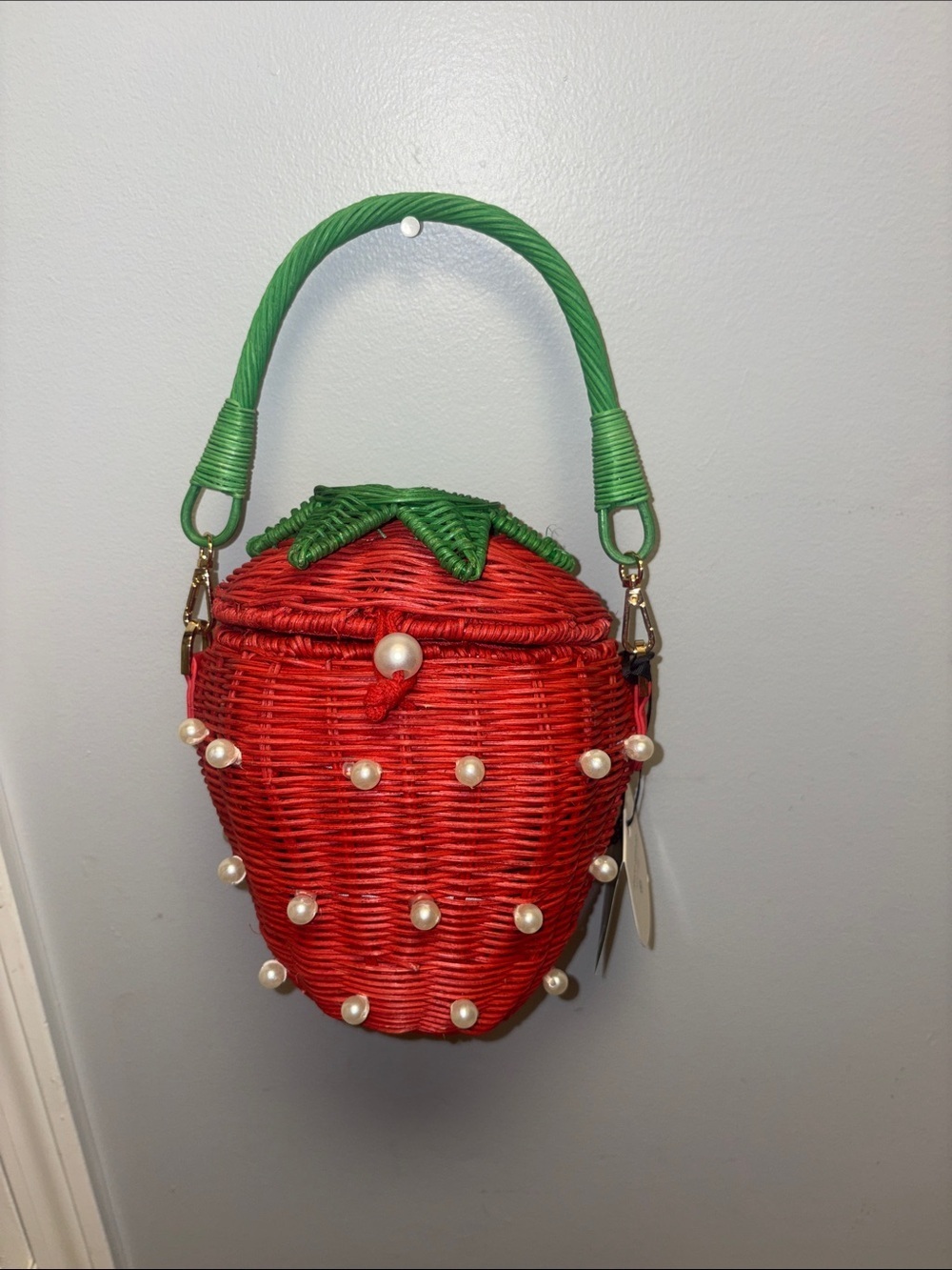 Kate Spade New York x Target Pearl Embellished Strawberry Basket Bucket Bag
